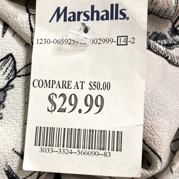 C&E Pink, White, & Black Floral Print Long Sleeve Dress - Size M - Picture 11 of 11